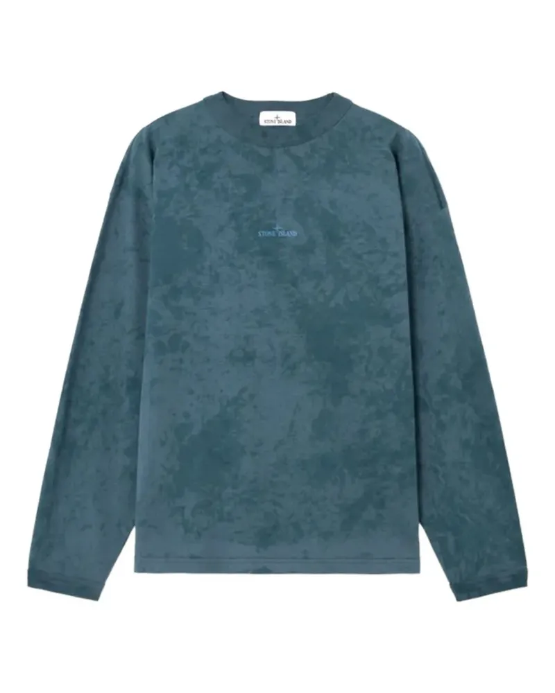 Stone Island long-sleeve graphic T-shirt - Blau Blau