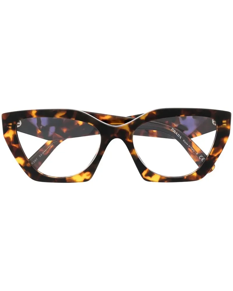 Prada Brille mit eckigem Gestell - Braun Braun
