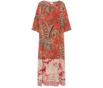 Trapezio Seidenkleid - Orange