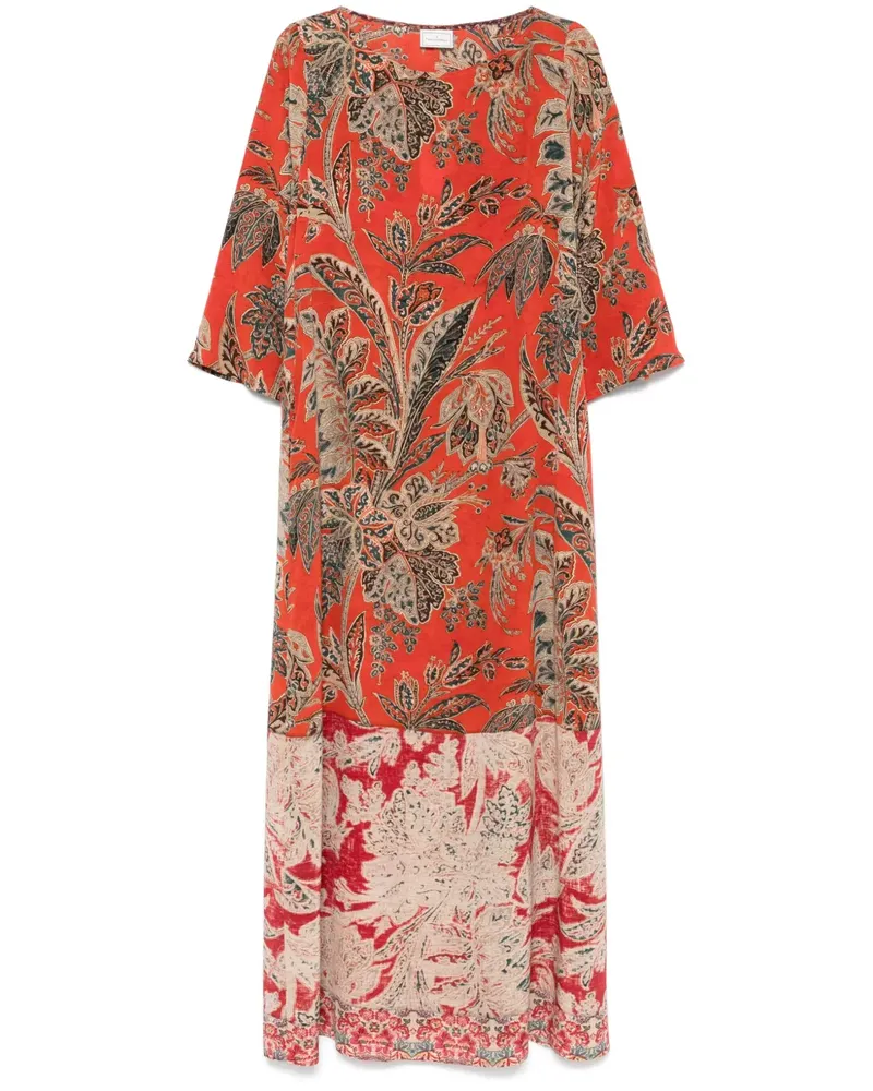 Pierre-Louis Mascia Trapezio Seidenkleid - Orange Orange