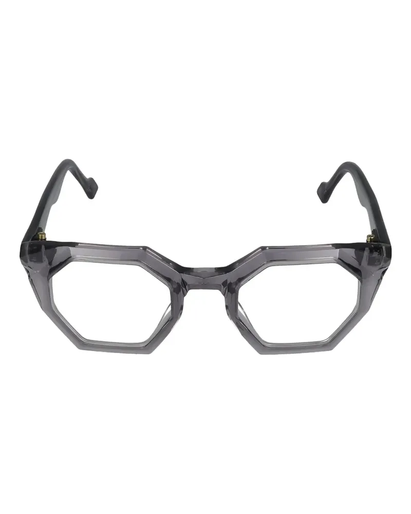 Yohji Yamamoto geometric-frame glasses - Grau Grau