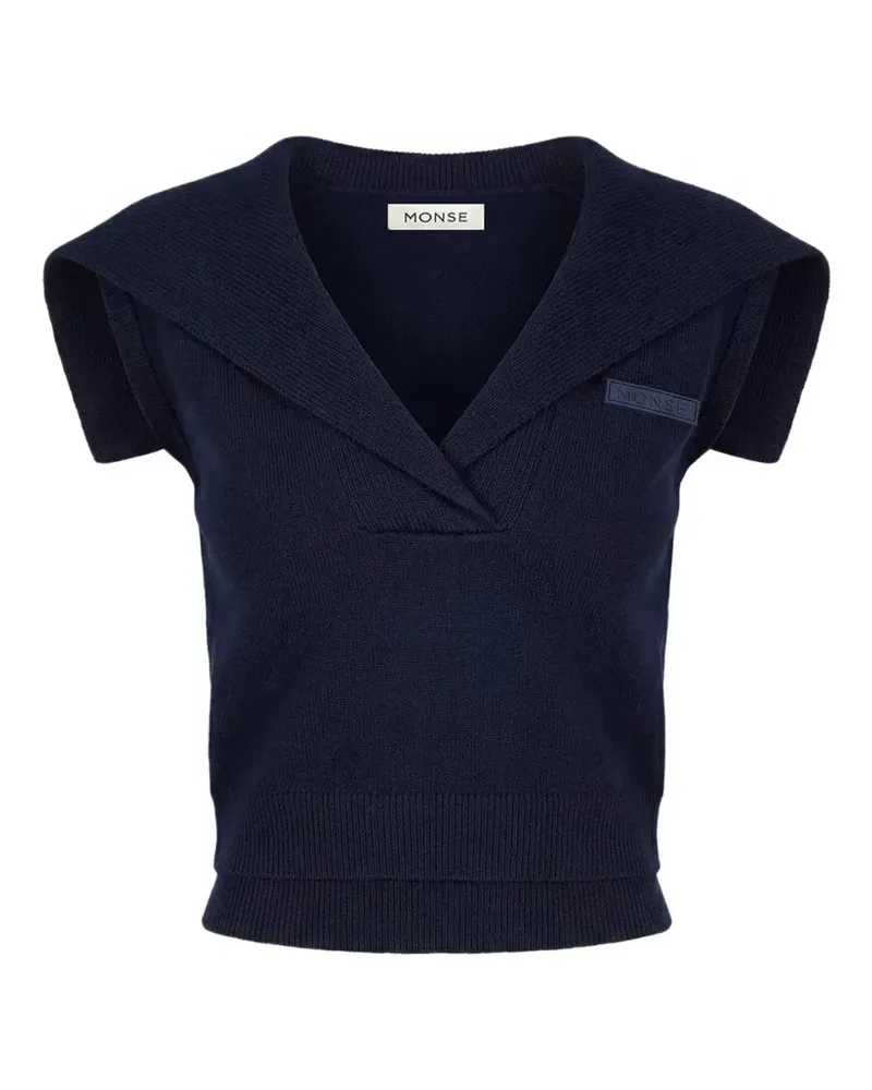 Monse Pullover mit Matrosenkragen - Blau Blau