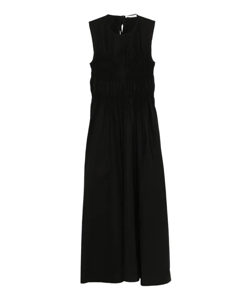 Cecilie Bahnsen Christy shirred midi dress - Schwarz Schwarz