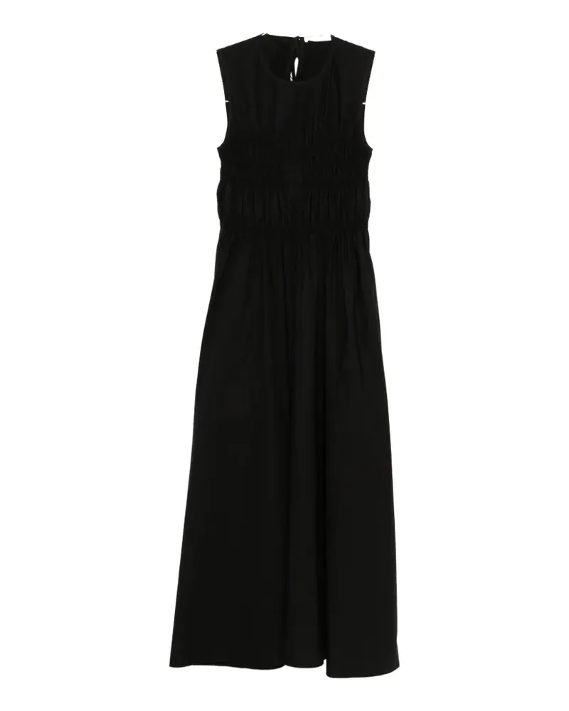 Cecilie Bahnsen Christy shirred midi dress - Schwarz Schwarz
