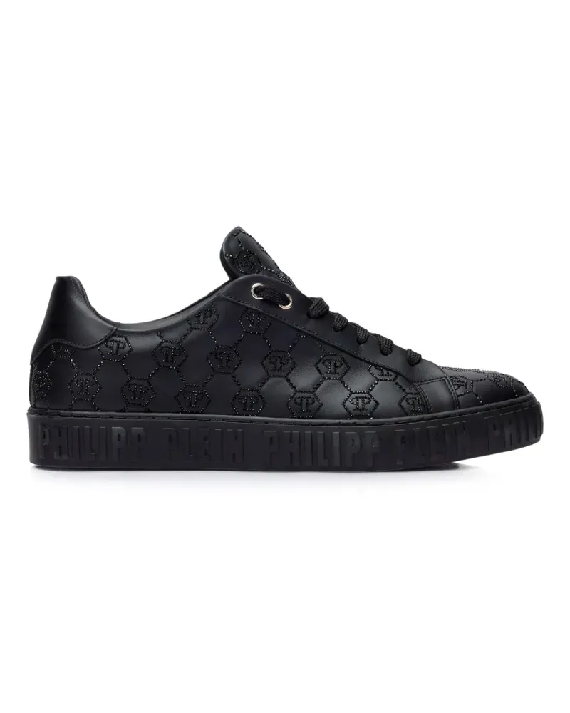 Philipp Plein Carson monogram strass sneakers - Schwarz Schwarz