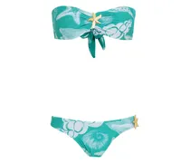 x Jade Picon Bikini mit Muschel-Print - Blau