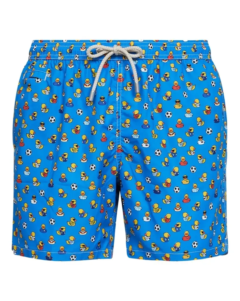 MC2 Saint Barth ducky-soccer-print drawstring swim shorts - Blau Blau