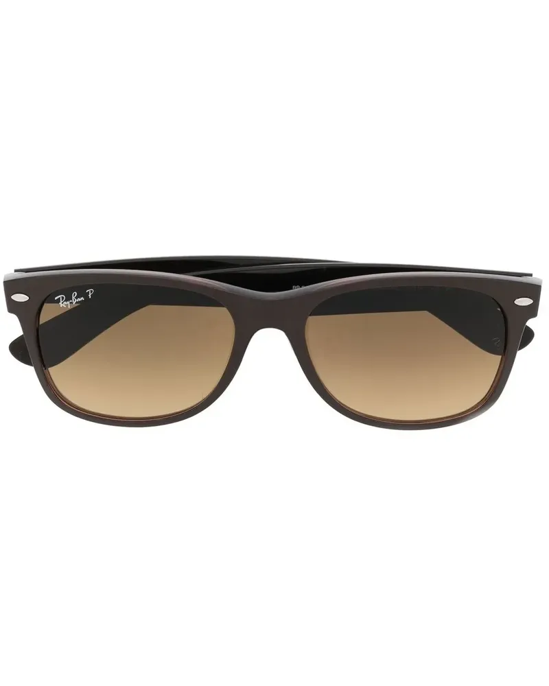 Ray Ban Sonnenbrille mit Logo-Schild - Braun Braun