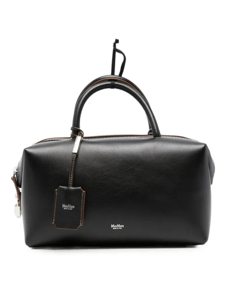 Max Mara Holdallm leather tote bag - Schwarz Schwarz