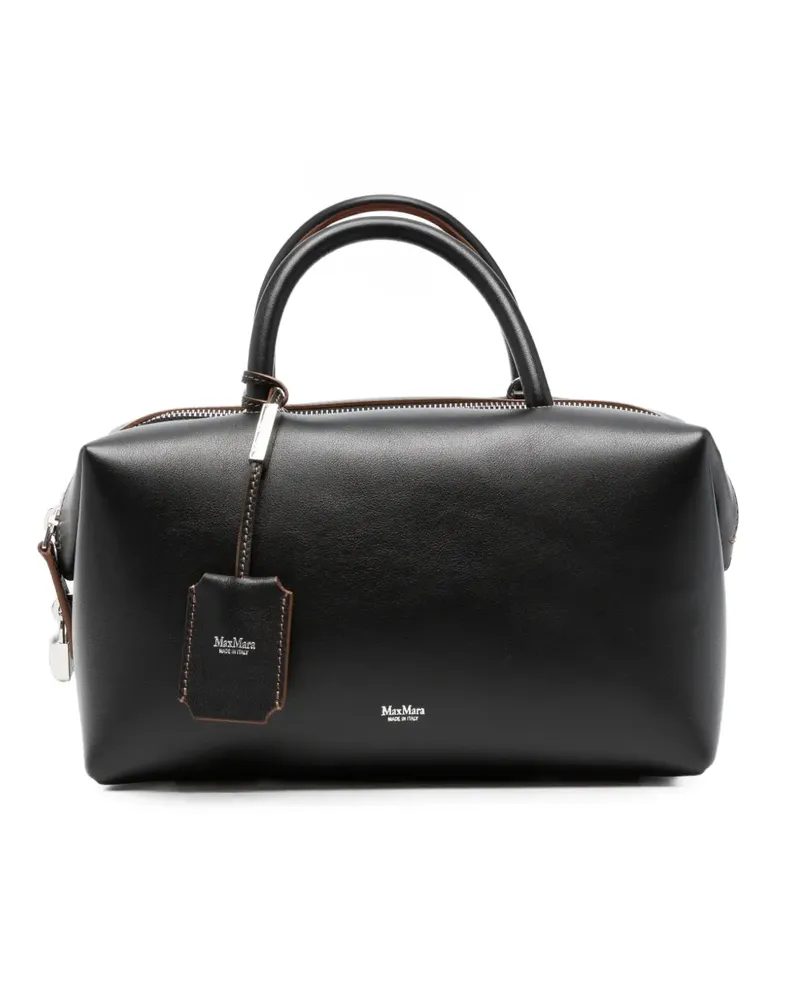 Max Mara Holdallm leather tote bag - Schwarz Schwarz