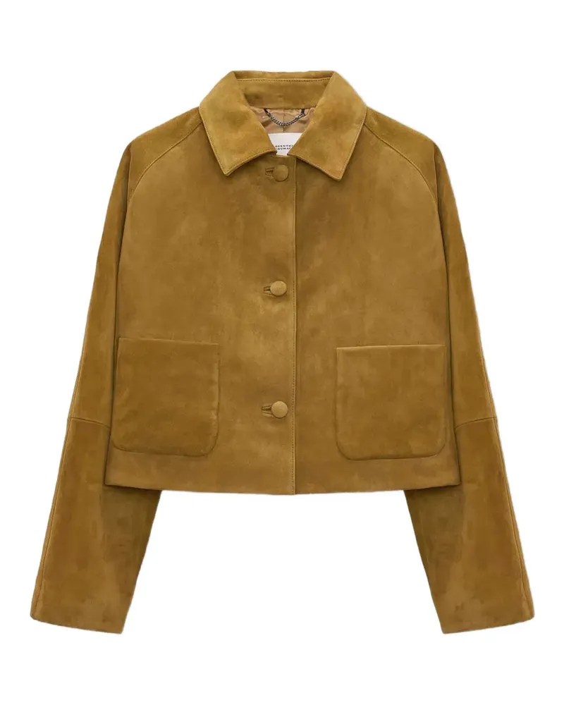Dorothee Schumacher buttoned patch-pocket jacket - Braun Braun