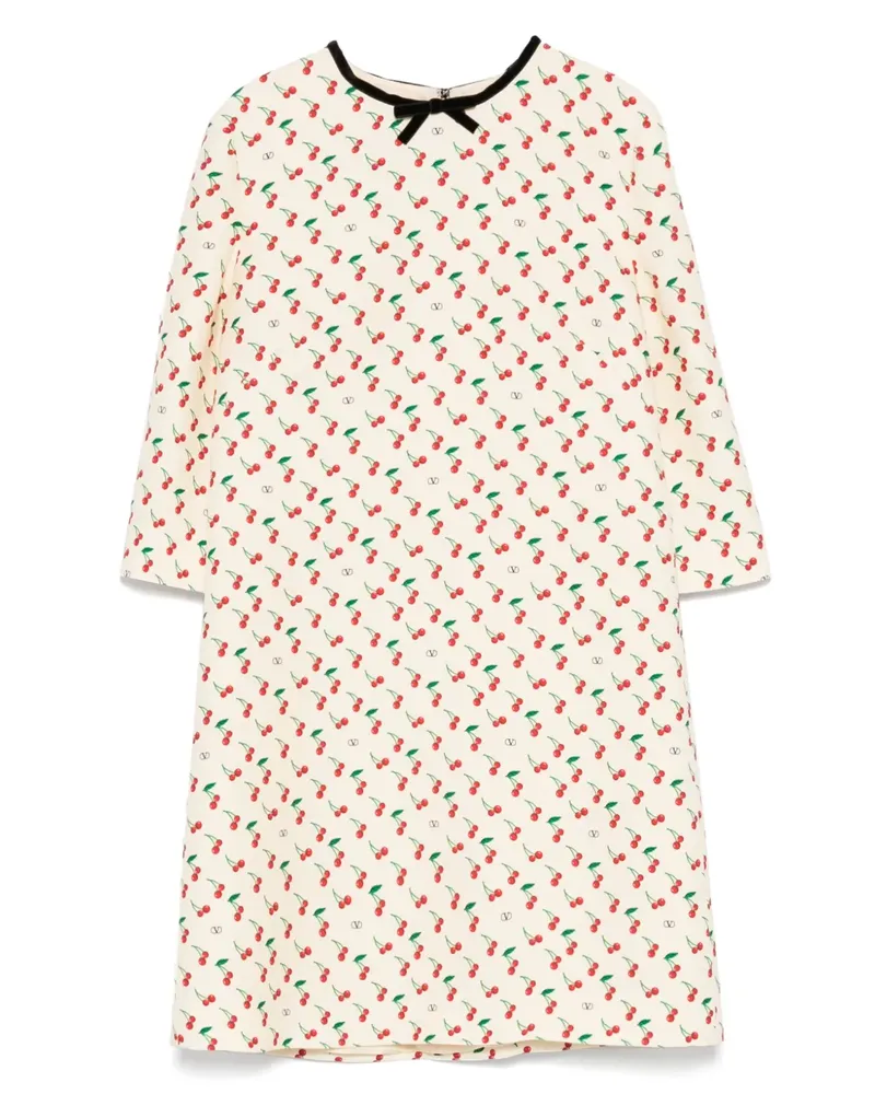 Valentino Garavani Kleid mit Kirschmotiv - Nude Nude