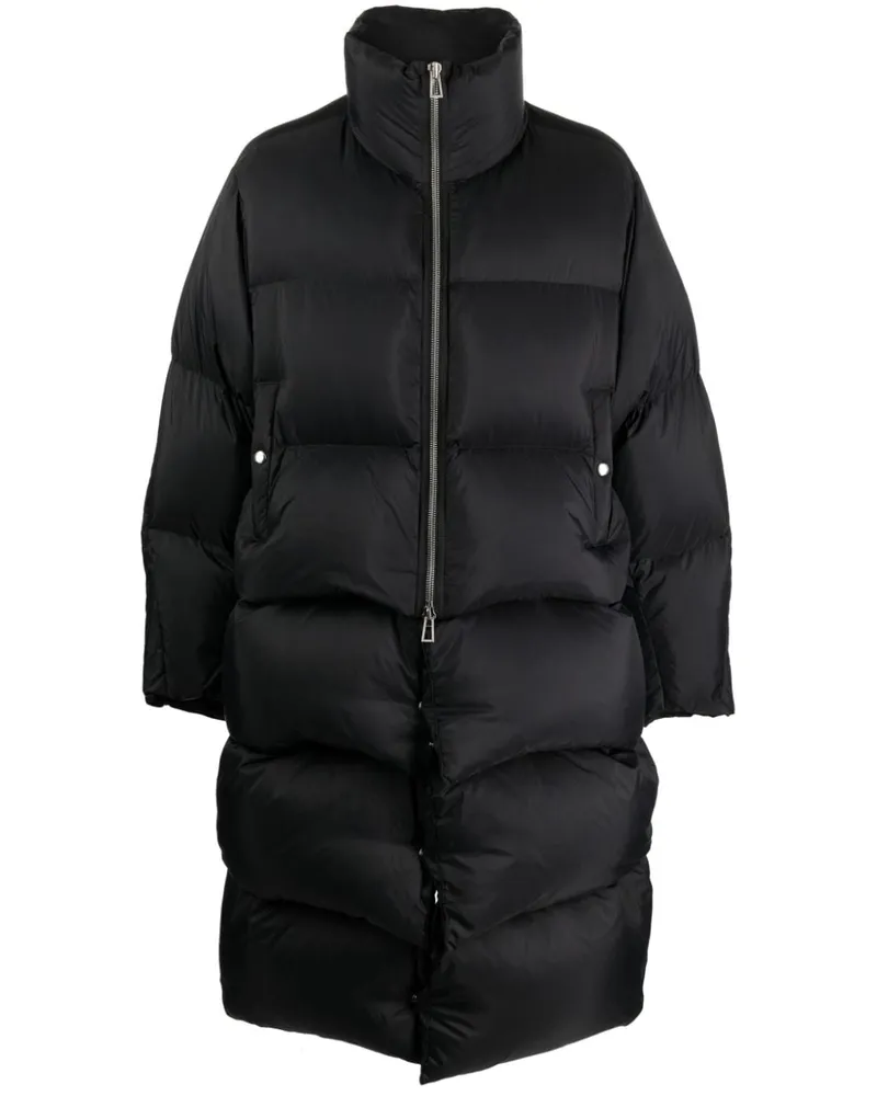SONGZIO Lange Meta Steppjacke - Schwarz Schwarz