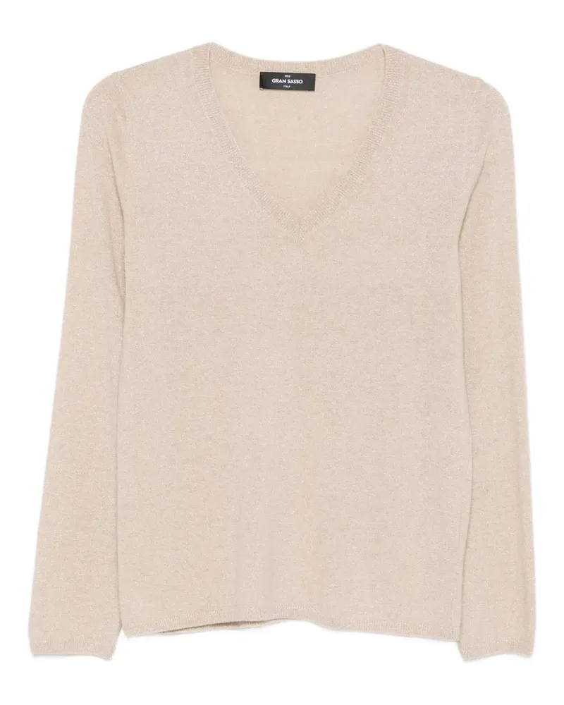 Gran Sasso Pullover mit V-Ausschnitt - Nude Nude