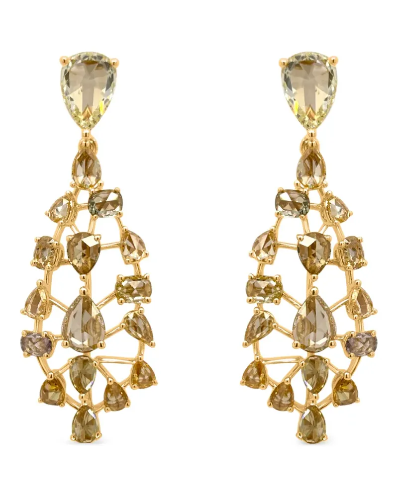 HYT Jewelry 18kt Gelbgoldohrstecker mit Diamanten Gold