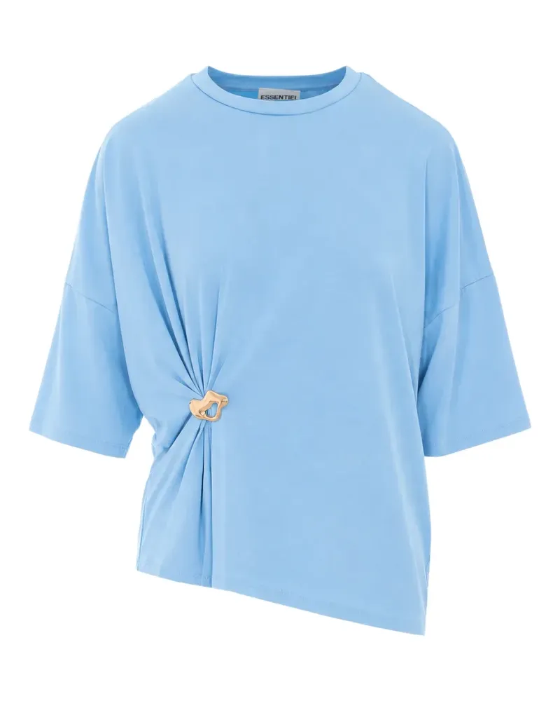 Essentiel Gerafftes T-Shirt - Blau Blau