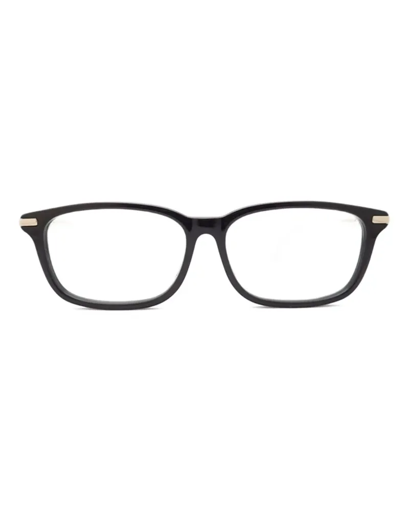 Gucci Eckige Brille mit Horsebit-Detail - Schwarz Schwarz