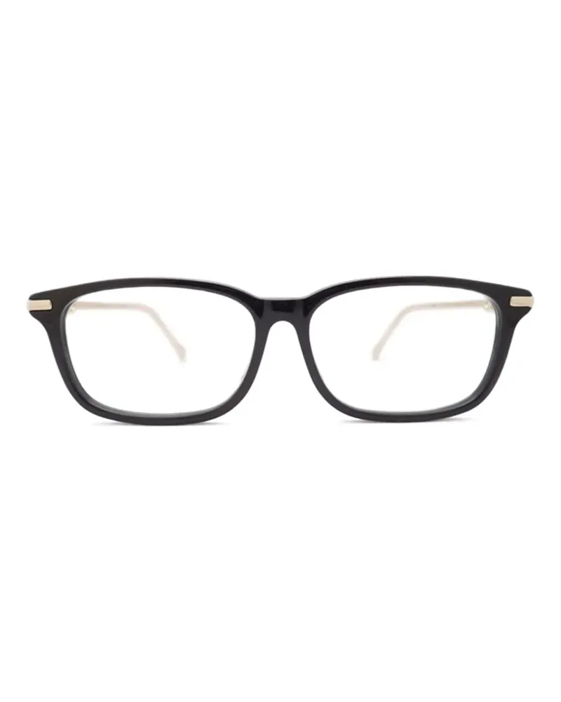Gucci Eckige Brille mit Horsebit-Detail - Schwarz Schwarz