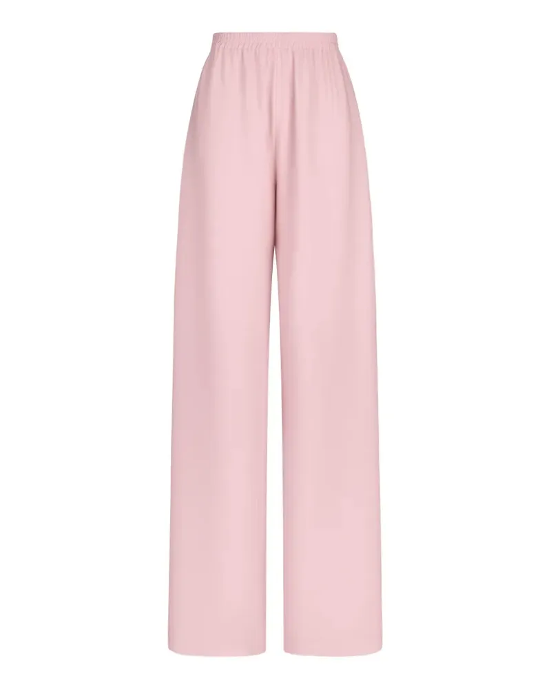 Oscar de la Renta Weite Hose mit Georgette-Textur - Rosa Rosa