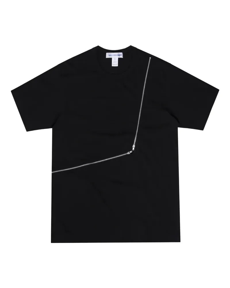 Comme des Garçons zip-detailed T-shirt - Schwarz Schwarz