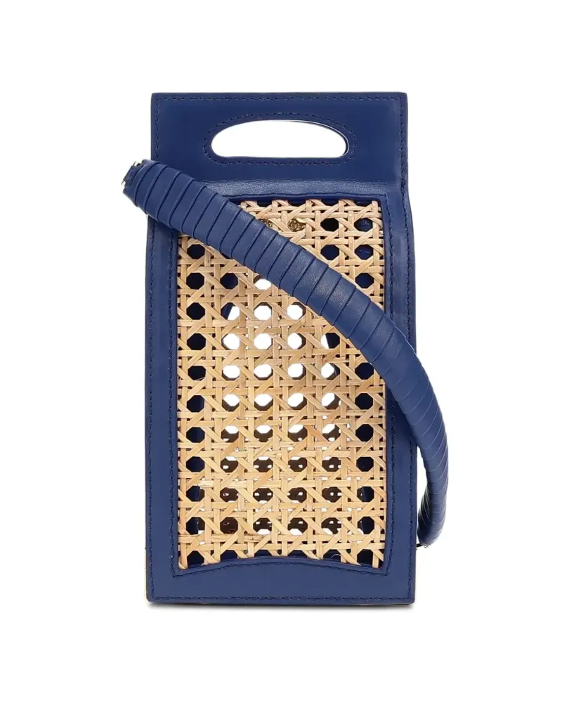 Tyler Ellis Stella Tote Bag aus Korbgeflecht - Blau Blau