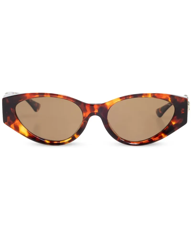 Versace Sonnenbrille mit ovalem Gestell - Braun Braun