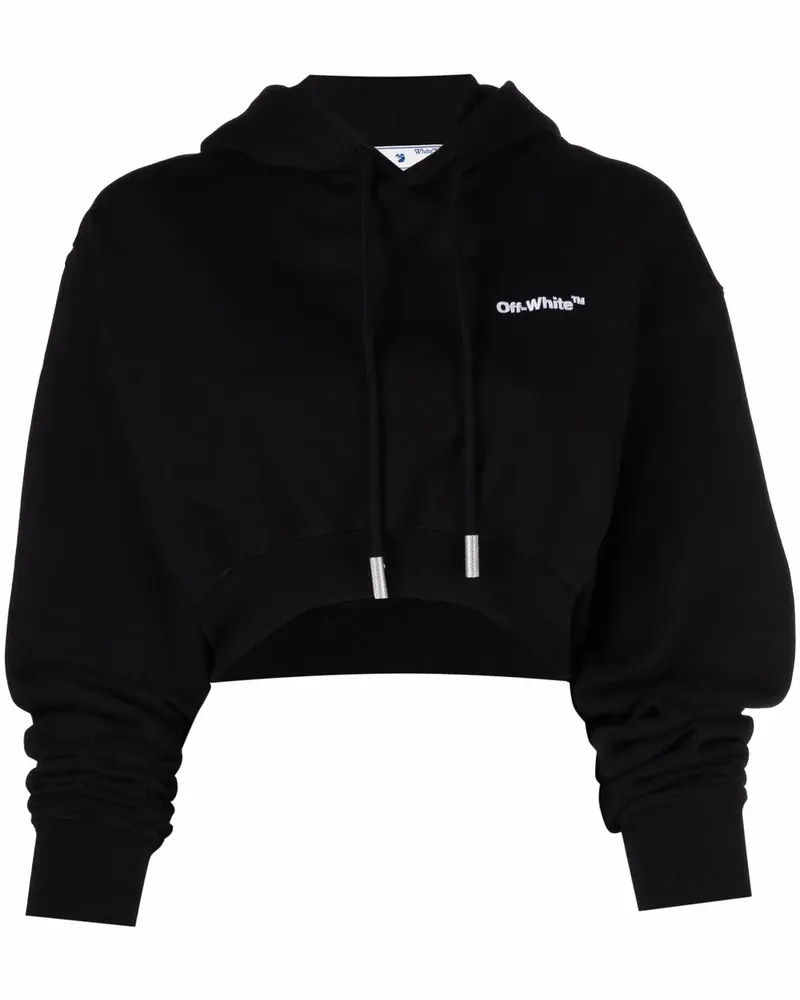 OFF-WHITE Helvetica Hoodie mit Logo-Print - Schwarz Schwarz