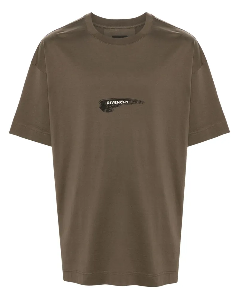 Givenchy T-Shirt mit Flügel-Print - Grün Grün