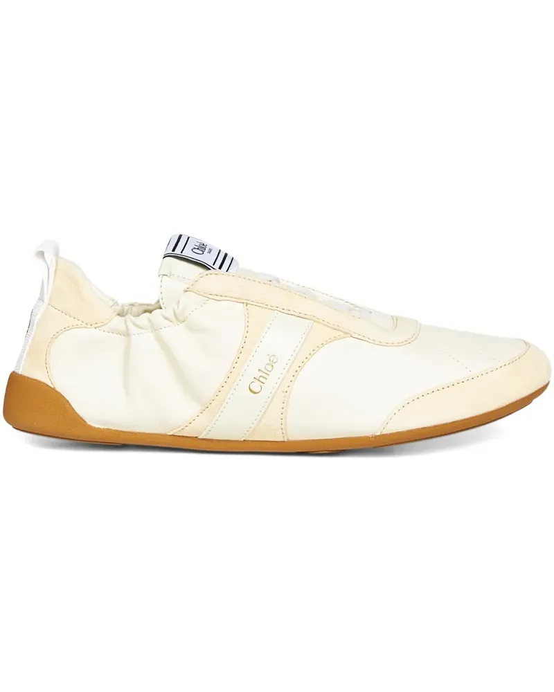 Chloé lace-up logo sneakers - Nude Nude