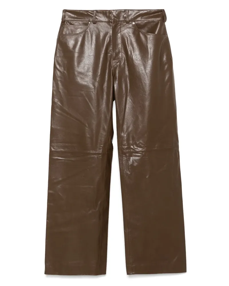 Entire Studios Hose aus Leder - Braun Braun