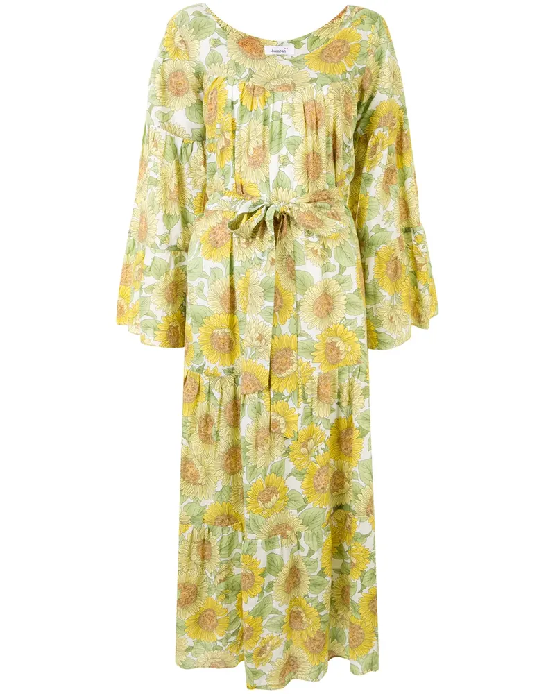 Bambah Kaftankleid mit Sonnenblumen-Print - Mehrfarbig Mehrfarbig