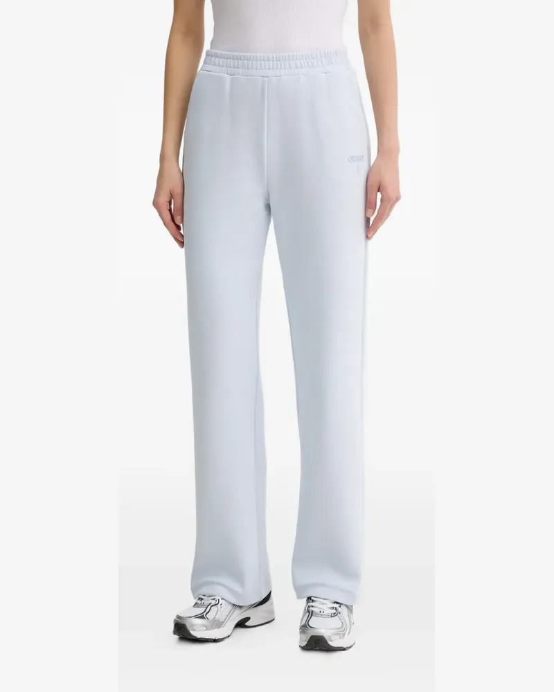 Guess logo-embroidered elasticated-waist track pants - Blau Blau