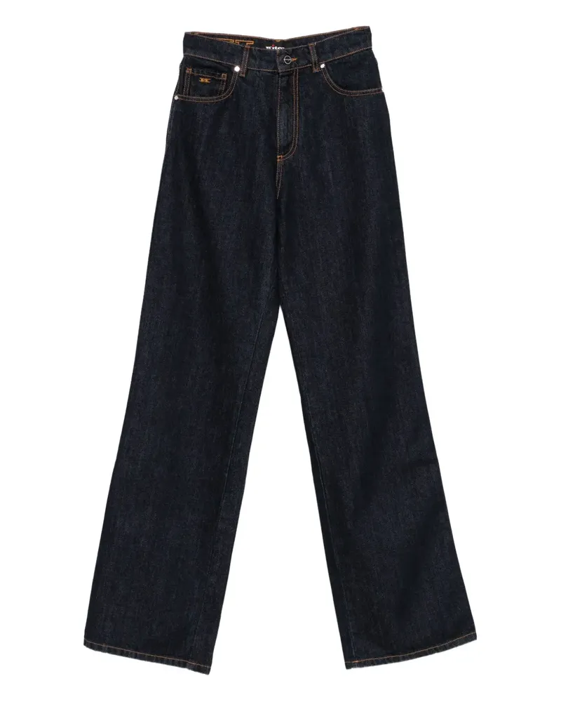 Kiton orange-stitched jeans - Blau Blau