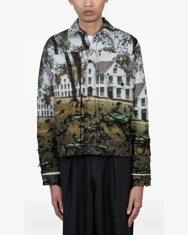 Junya Watanabe Sakko mit Ellenbogen-Patches - Blau Blau