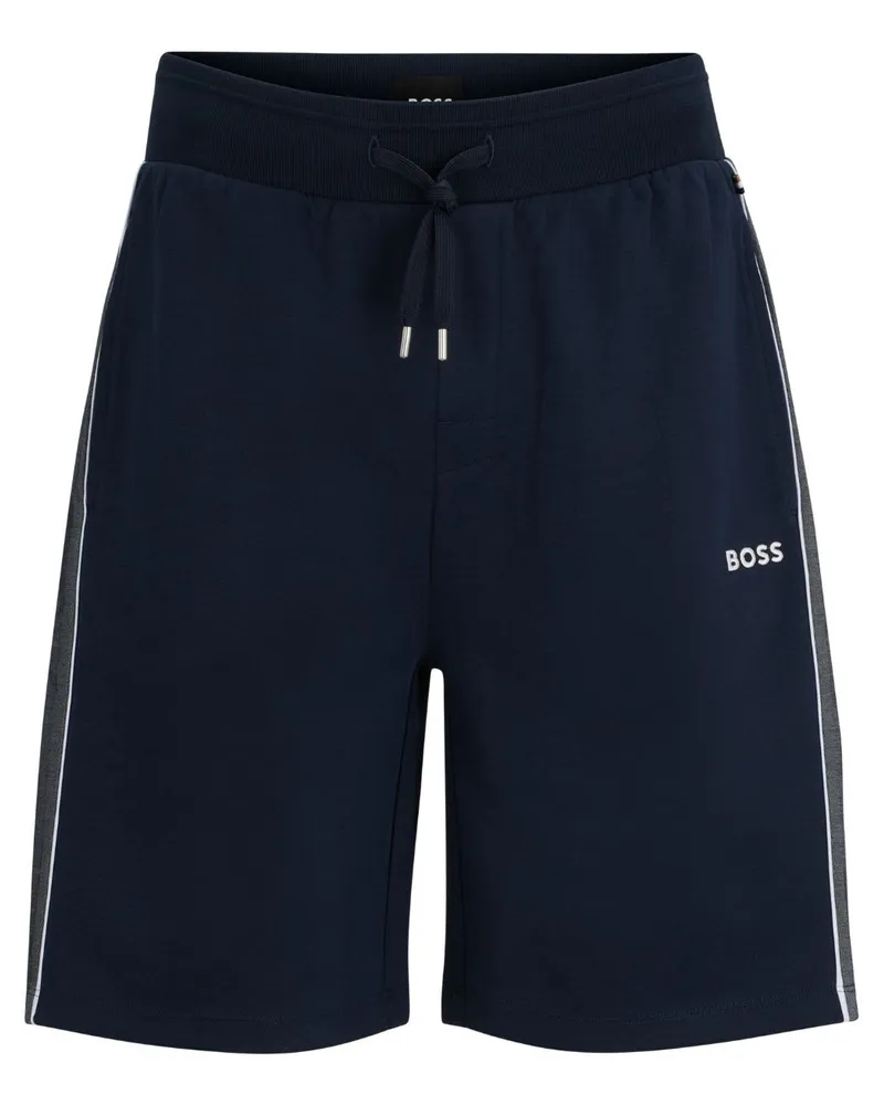 HUGO BOSS Joggingshorts mit Logo-Stickerei - Blau Blau