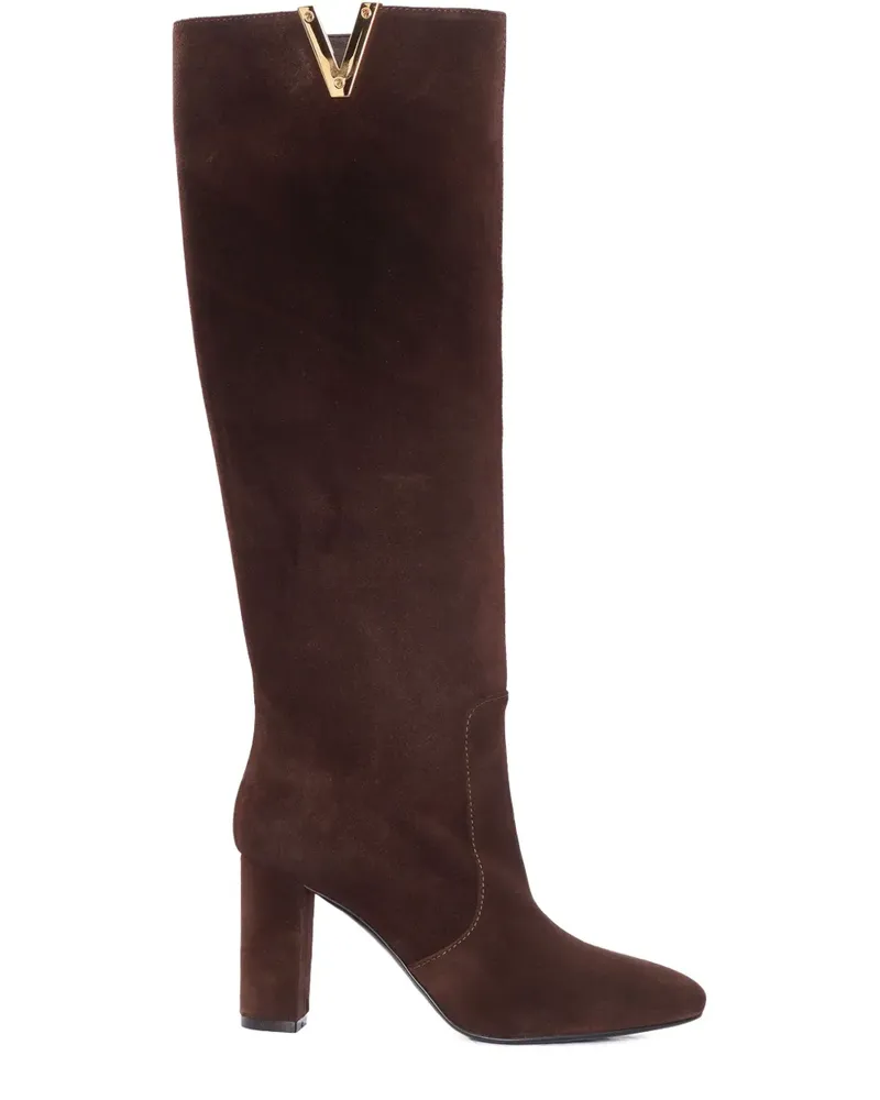 Via Roma 15 Stiefel mit Blockabsatz 85mm - Braun Braun