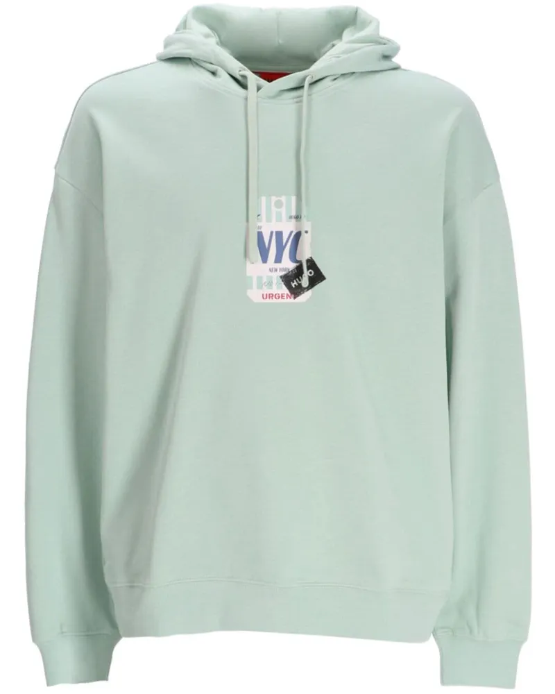 HUGO BOSS Hoodie mit grafischem Print - Grün Grün
