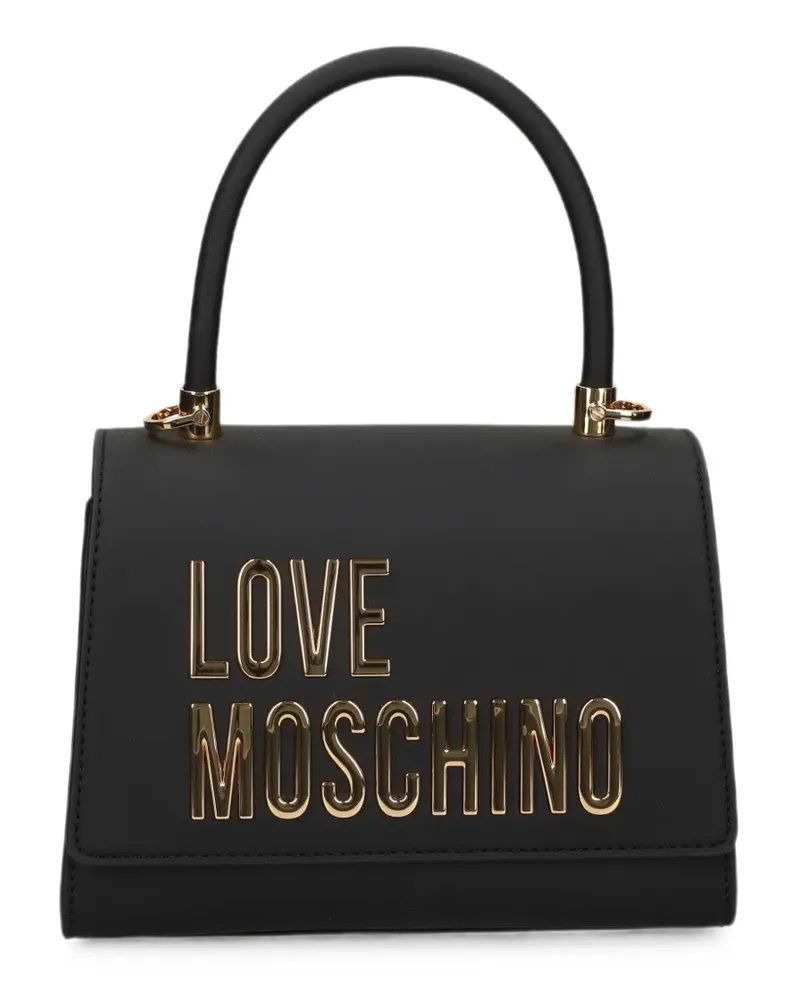 Moschino Shopper mit Logo-Schild - Schwarz Schwarz