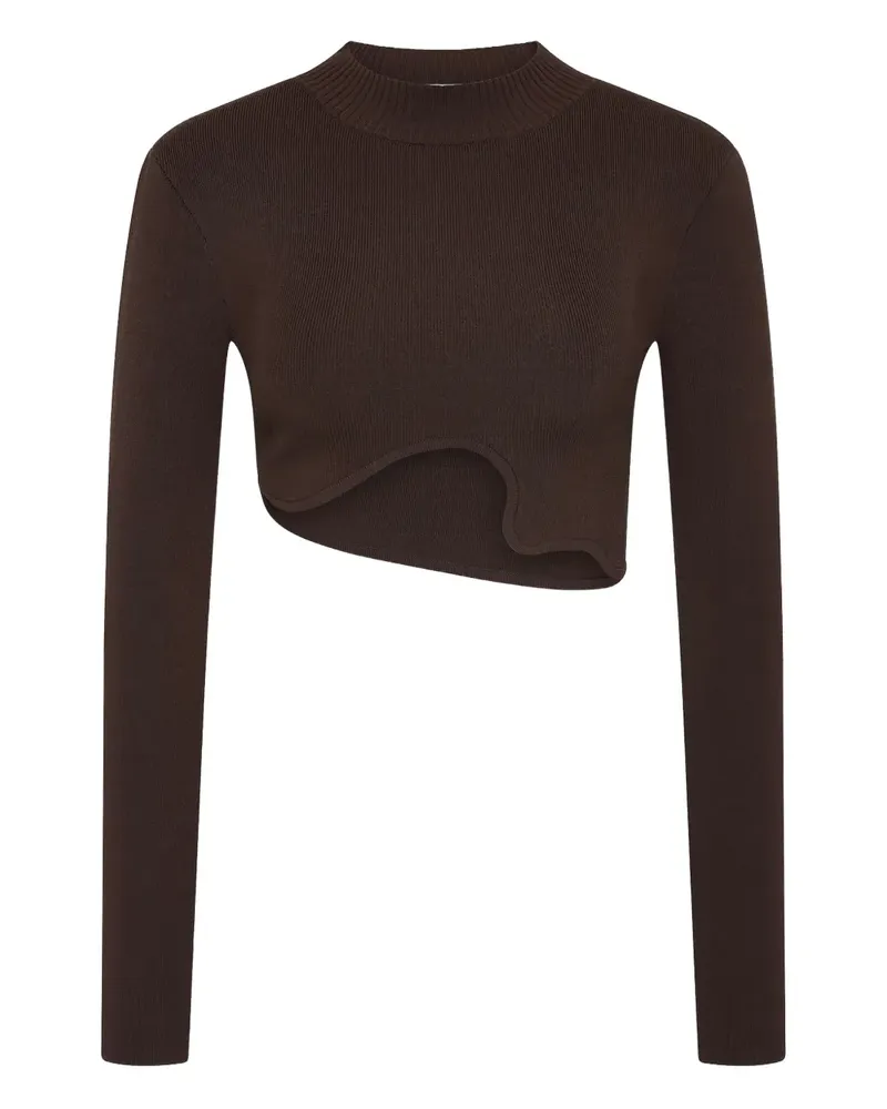 Christopher Esber Langärmeliges Maparadita Oberteil mit Cut-Out - Braun Braun