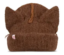 Beanie mit Katzenohren - Braun