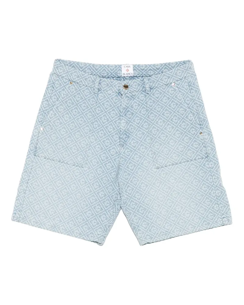 Casablanca Paris Shorts mit Monogrammmuster - BLUE Blue