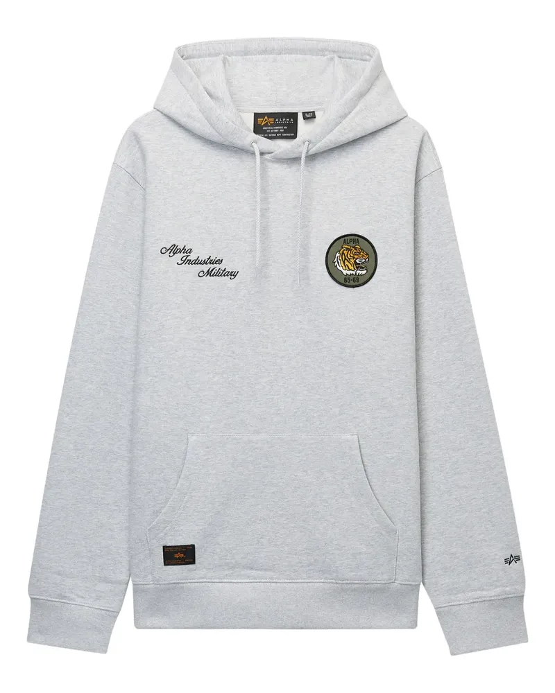 Alpha Industries Hoodie mit Logo-Stickerei - Grau Grau