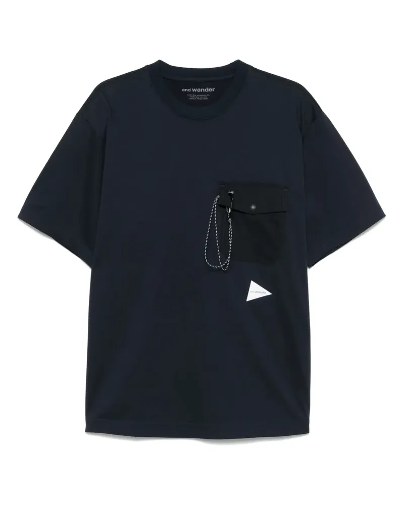 and wander T-Shirt mit Logo-Print - Blau Blau