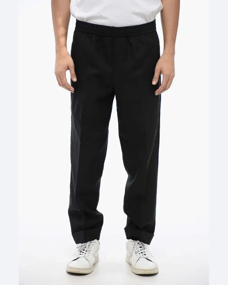 Neil Barrett elastic-waistband drawstring-fastening chinos - Schwarz Schwarz