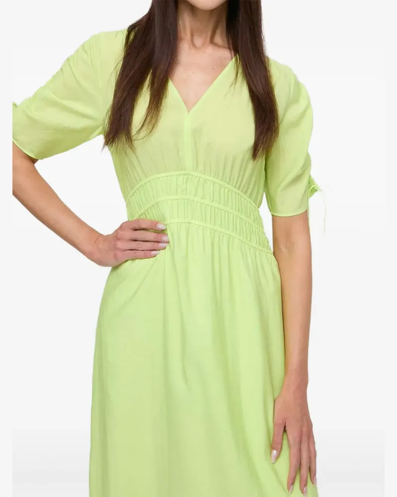 HUGO BOSS Gesmoktes Kleid mit Puffärmeln - Grün Grün