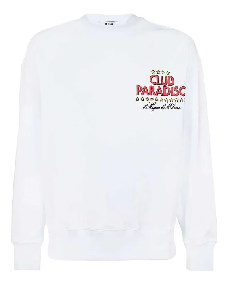 MSGM Club Paradiso Sweatshirt - Weiß Weiß