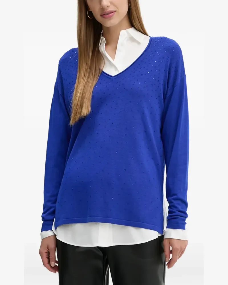 Joseph Ribkoff embellished V-neck knitwear - Blau Blau