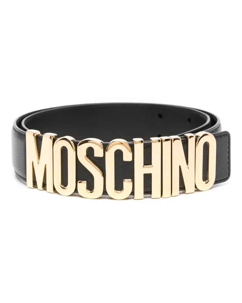Moschino Gürtel mit Logo-Schnalle - Schwarz Schwarz