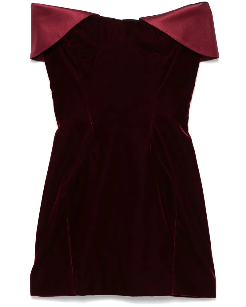 Thierry Mugler Minikleid aus Samt - Rot Rot