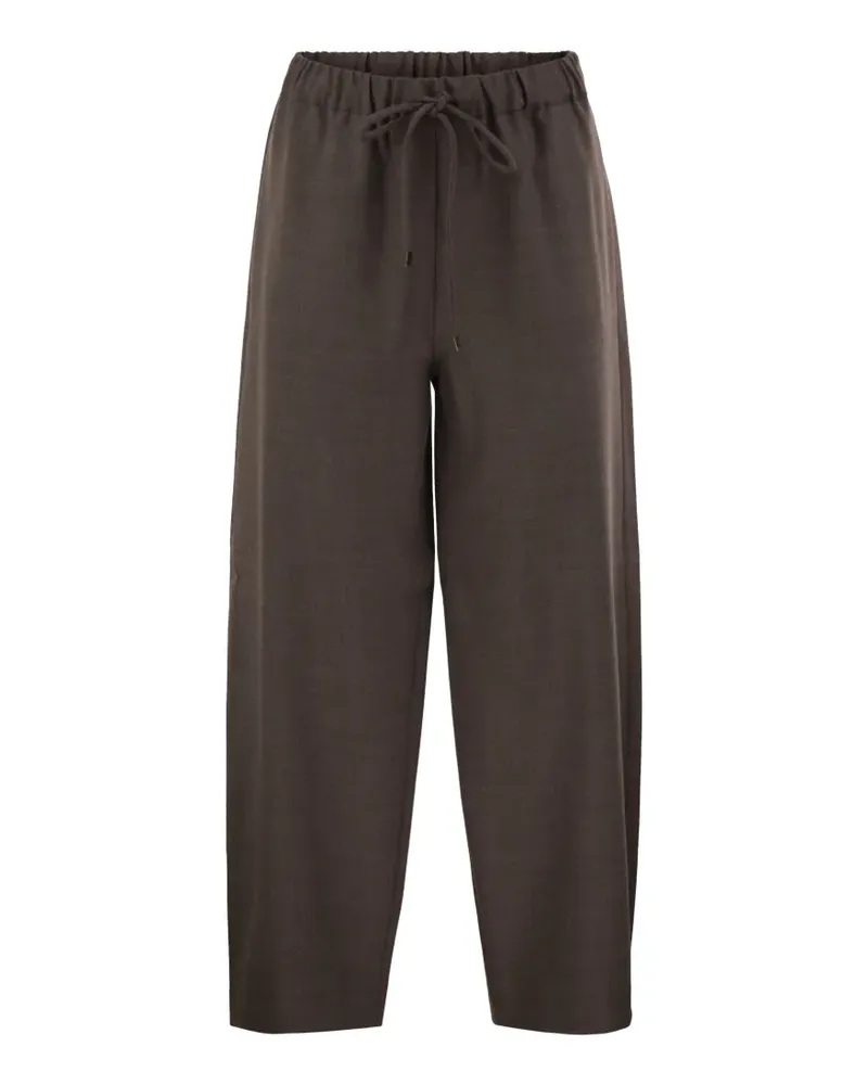 Antonelli Firenze Gerade Hose mit Kordelzug - Braun Braun